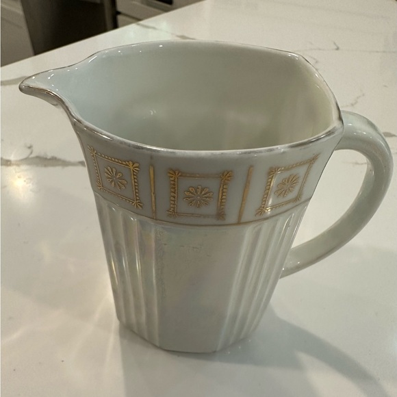 VTG ZPF Germany  Numbered Iridescent Floral Pattern Milk/Creamer Container - Picture 1 of 6